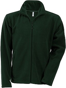 Pánska mikrofleecová mikina Kariban fleece jacket men, tmavozelená, vel. S