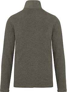 Pánska mikrofleecová mikina Kariban fleece jacket men, tmavozelený melír, vel. S