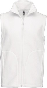 Pánská mikrofleecová vesta Kariban fleece vest men, bílá, vel. XL