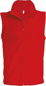 Pánská mikrofleecová vesta Kariban fleece vest men, červená, vel. XL