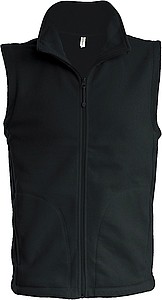 Pánska mikrofleecová vesta Kariban fleece vest men, čierna, veľ. L
