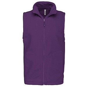 Pánská mikrofleecová vesta Kariban fleece vest men, fialová, vel. 3XL