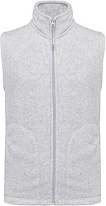 Pánská mikrofleecová vesta Kariban fleece vest men, sv. šedý melír, vel. L