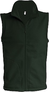 Pánská mikrofleecová vesta Kariban fleece vest men, tmavě zelená, vel. L