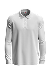 Pánska polokošeľa STEDMAN POLO LONG SLEEVE MEN biela S