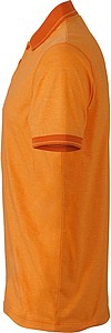 Pánská polokošile James Nicholson polo melange men, oranžová/tmavě oranžová, vel. 3XL