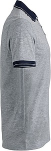 Pánská polokošile James Nicholson polo melange men, šedá/námořní modrá, vel. L