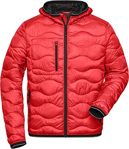 Pánská prošívaná bunda James & Nicholson, červená, XL