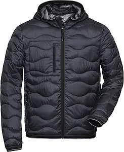 Pánská prošívaná bunda James & Nicholson, šedá/maskáčová, 3XL
