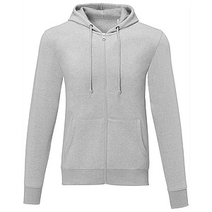 Pánská rozepínací mikina s kapucí Elevate THERON, světle šedý melír, vel. 3XL