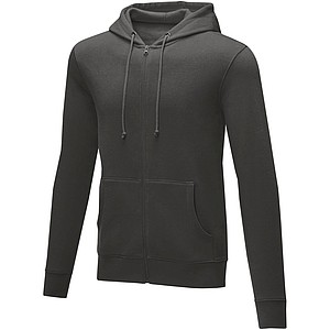 Pánská rozepínací mikina s kapucí Elevate THERON, tmavě šedá, vel. XS