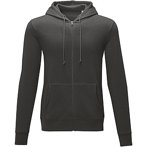 Pánská rozepínací mikina s kapucí Elevate THERON, tmavě šedá, vel. XS