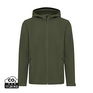 Pánská softshellová bunda z recyklovaného polyesteru, khaki, vel. S