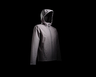 Pánská softshellová bunda z recyklovaného polyesteru, šedá, vel. 3XL