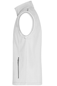 Pánska vesta James & Nicholson Promo softshell, biela L