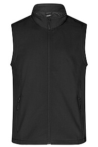 Pánská vesta James & Nicholson Promo softshell, černá, velikost M