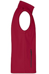 Pánská vesta James & Nicholson Promo softshell, červená/černá, velikost 3XL