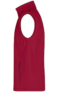 Pánská vesta James & Nicholson Promo softshell, červená/černá, velikost 3XL