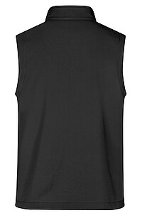 Pánska vesta James & Nicholson Promo softshell, čierna, veľkosť S