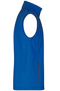 Pánska vesta James & Nicholson Promo softshell, kráľovská modrá/námornícka modrá, veľkosť S