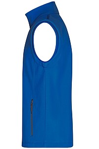 Pánska vesta James & Nicholson Promo softshell, kráľovská modrá/námornícka modrá, veľkosť S