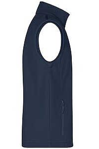 Pánská vesta James & Nicholson Promo softshell, námořní modrá, velikost S
