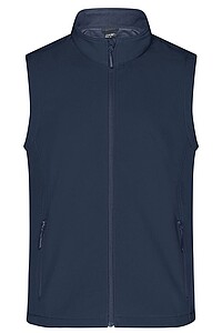 Pánska vesta James & Nicholson Promo softshell, námornícka modrá, veľkosť XXL