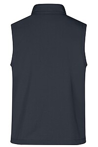 Pánska vesta James & Nicholson Promo softshell, tmavá sivá/červená, veľkosť S