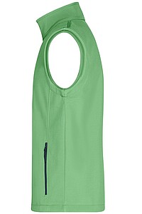 Pánska vesta James & Nicholson Promo softshell, zelená/mornárska modrá, veľkosť S