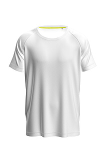Pánské funkční tričko STEDMAN MESH RAGLAN, bílá, velikost XXL