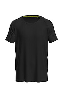 Pánské funkční tričko STEDMAN MESH RAGLAN, černá, velikost L
