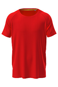 Pánské funkční tričko STEDMAN MESH RAGLAN, červená, velikost L