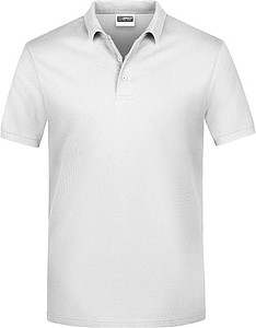 Pánske piké polo James & Nicholson, biela, XXL