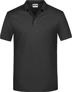 Pánske piké polo James & Nicholson, čierna, L