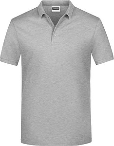 Pánské piqué polo James & Nicholson, šedý melír, M