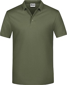 Pánské piqué polo James & Nicholson, sv. vojenská zelená, S