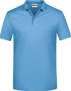Pánské piqué polo James & Nicholson, světle modrá, XL
