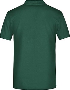 Pánské piqué polo James & Nicholson, tmavě zelená, XL