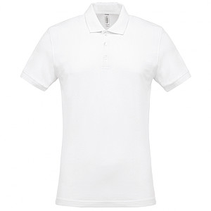 Pánské polotriko KARIBAN SHORT-SLEEVED PIQUÉ POLO SHIRT, bílá, L