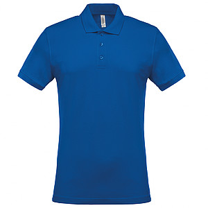 Pánské polotriko KARIBAN SHORT-SLEEVED PIQUÉ POLO SHIRT, královská modrá, 2XL