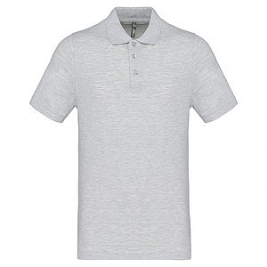 Pánské polotriko KARIBAN SHORT-SLEEVED PIQUÉ POLO SHIRT, světle šedá, S