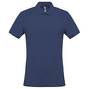 Pánské polotriko KARIBAN SHORT-SLEEVED PIQUÉ POLO SHIRT, tmavě modrá, 2XL