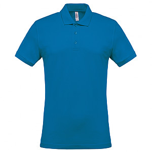 Pánské polotriko KARIBAN SHORT-SLEEVED PIQUÉ POLO SHIRT, tyrkysová, S