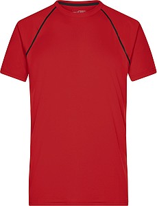Pánské sportovní tričko James Nicholson sports T-shirt men, červená/černá, vel. XL