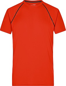 Pánské sportovní tričko James Nicholson sports T-shirt men, oranžová/černá, vel. M
