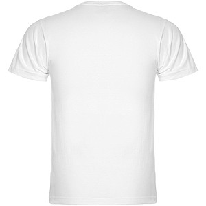 Pánske tričko s krátkym rukávom, výstrih do V, ROLY SAMOYEDO, biela, veľ. S