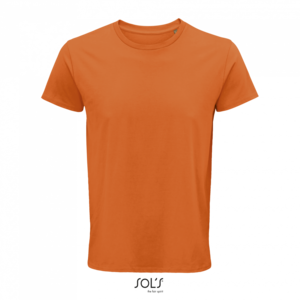 Pánské tričko SOLS CRUSADER MEN - ROUND-NECK FITTED JERSEY T-SHIRT, oranžová, XS