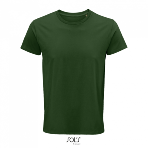 Pánské tričko SOLS CRUSADER MEN - ROUND-NECK FITTED JERSEY T-SHIRT, tmavě zelená, XS