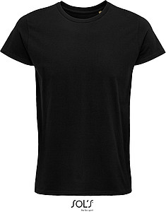 Pánske tričko SOLS CRUSADER - ROUND-NECK FITTED JERSEY T-SHIRT, čierna, M