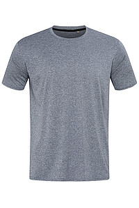 Pánské tričko STEDMAN RECYCLED SPORTS-T MOVE MEN, modrý melír, XXL